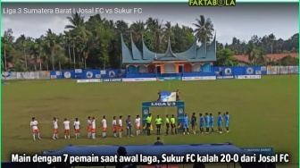 Liga 3 Sumbar Heboh! Josal FC Menang 20-0, Tim Lawan Main Tujuh Orang, Pemain Lain Datang Telat