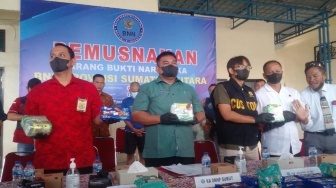 BNNP Sumut Musnahkan 3 Kg Sabu-sabu, 2 Tersangka Terancam Hukuman Mati