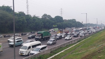 Mulai 5 April, Polda Metro Jaya Berlakukan Contraflow di KM 32-72 Tol Japek