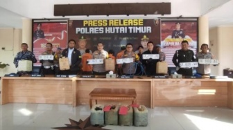 Polres Kutim Gagalkan Aksi Ilegal Oil, 3 Tersangka Diamankan