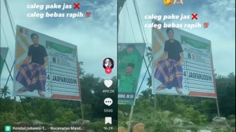 Foto Caleg Kendari di Baliho Bikin Gagal Fokus, Posenya Pede dan Pasrah