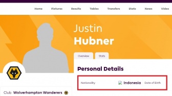 Justin Hubner Resmi Terdaftar di Situs Premier League sebagai Pemain Indonesia