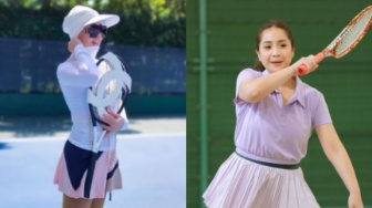 Perbandingan Harga Raket Tenis Syahrini dan Nagita Slavina, Istri Sultan Andara Kebanting?