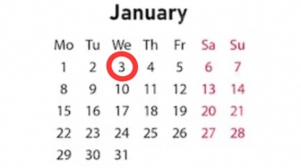 Tanggal 3 Januari 2024 Hari Apa? Heboh sampai Viral di TikTok
