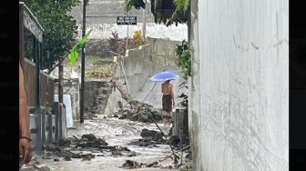 Area Pemakaman di Mlangi Sleman Longsor Akibat Hujan Deras, Beberapa Makam Terdampak