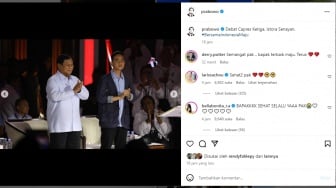 Prabowo Unggah Foto Debat Capres, Warganet Ramai Beri Dukungan: Bapak Memang yang Terbaik