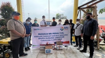 BRI Salurkan Bantuan untuk Korban Erupsi Gunung Lewotobi Laki-laki di Flores Timur