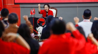 Kobaran Semangat Megawati saat Pidato Politik di HUT PDIP