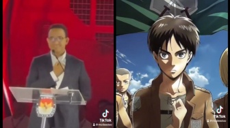 Anies Baswedan Peragakan Salute Ala Attack on Titan, Cari Perhatian Wibu?