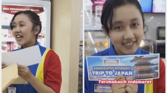 Fasih Bahasa Jepang, Vania Kasir Indomaret Dapat Tiket Trip Gratis: Warganet Titip Salam Buat Naruto Kun