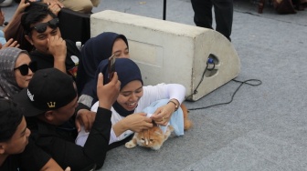 Orasi Politik Prabowo Mendadak Terhenti, Ternyata Ada Kucing Oyen Ikut Nimbrung Kampanye