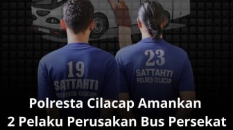 Polresta Cilacap Amankan 2 Pelaku Perusakan Bus Persekat Tegal