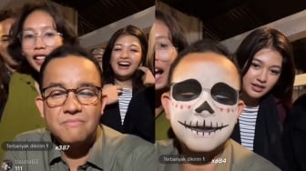 Momen Kocak Anies Baswedan Diajari Pakai Filter Saat Live TikTok, Begini Hasilnya