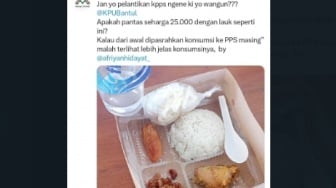 Viral Penampakan Nasi Kotak Konsumsi Pelantikan KPPS Dianggap Tak Pantas, Ini Jawaban KPU Bantul