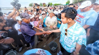 Gibran dan Selvie Ananda Ikut Wellness Tourism di Gazebo Sanur Pantai Mertasari Bali