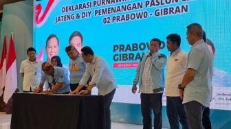 Atas Dasar Kinerja, Purnawirawan Polri dan Warakawuri se-Jateng dan DIY Deklarasi Dukung Prabowo-Gibran