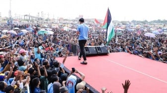 Bendera Palestina Berkibar Saat Kaesang Safari Politik di Kandang Banteng