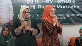 Disambut Hangat, Istri Anies dan Isti Cak Imin Silaturahmi ke Sejumlah Pondok Pesantren di Sampang Madura