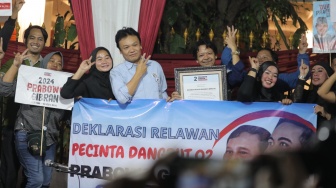 Deklarasi Dukung Prabowo Gibran, Relawan Pecinta Dangdut 02 Ingin Pekerja Seni Diperhatikan