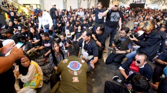 Suasana acara Temu Kangen Disabilitas Bersama Ganjar Pranowo di Pos Bloc, Jakarta, Minggu (4/2/2024). [Suara.com/Alfian Winanto]