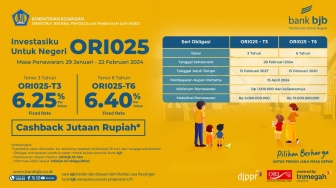 Yuk! Beli ORI025 di bank bjb, Biar Dapat Cashback Menarik