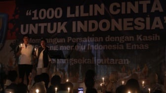 Relawan Pendukung Prabowo-Gibran Nyalakan 1.000 Lilin Cinta untuk Indonesia