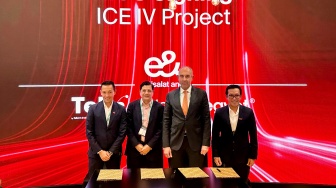 Dorong Konektivitas, e&, Telecom Egypt, Telin dan Operator India Tandatangani MoU Pengembangan SKKL ICE IV