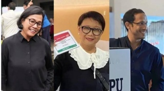 5 Menteri Jokowi yang Kompak Pakai Hitam saat Nyoblos: Sri Mulyani sampai Retno Marsudi