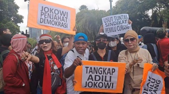 Ikutan Demonstrasi di Depan KPU, Relawan Anies Ancam Turunkan Massa Lebih Besar Lagi