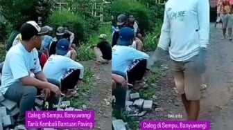 Fakta di Balik Viral Caleg Bongkar Paving di Banyuwangi, Ini Kata NasDem