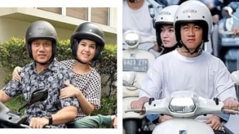 Sama-Sama Anak Presiden, Adu Gaya Pacaran AHY vs Gibran Saat Kendarai Vespa