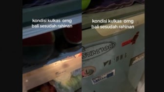 Begini Penampakan Kondisi Kulkas Orang Bali Pasca Rahinan