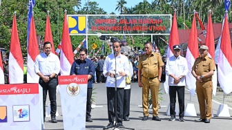 Jokowi Resmikan Bendungan Lolak, Mas Menteri ATR Perdana Dampingi Presiden