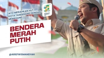 Sambut HUT Kota Tangerang, Masyarakat Diminta Kibarkan Bendera Merah Putih