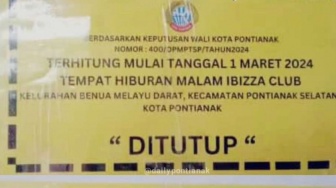 Pemkot Pontianak Resmi Tutup Ibizza Club, Bakal Buka Lagi dengan Nama Baru?