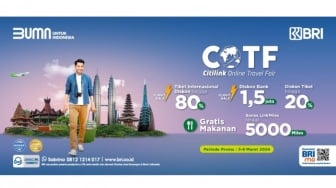 Siap-siap Beli Tiket Mudik Lebaran, BRI dan Citilink Hadirkan Online Travel Fair Spesial Ramadan