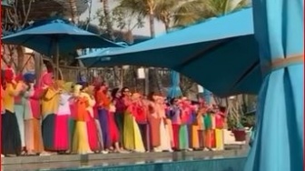 Viral Ibu-ibu Berhijab Party di Beach Club Bali Diiringi Musik Disko