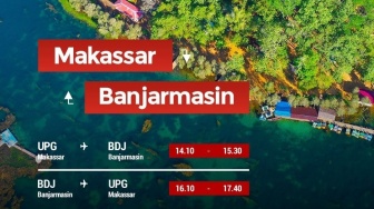 Penerbangan Rute Makassar - Banjarmasin Dibuka, Sulsel Perkuat Hub Indonesia Timur