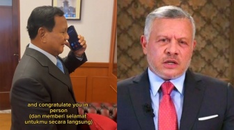 Raja Yordania Kasih Ucapan ke Prabowo: Saya tahu Negaramu Membutuhkanmu!