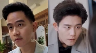 Wajahnya Makin Glowing, Gibran Dibilang Kembaran Aktor Bai Fang Wen, Emang Semirip Itu?