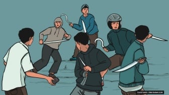 Aksi Heroik Anggota TNI AU Bubarkan Tawuran Pelajar di Deli Serdang, Sempat Diancam Pakai Samurai