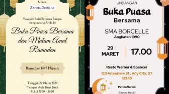 Siap-siap Bukber? Ini 14 Desain Gambar Undangan Buka Puasa Bersama, Gratis dan Bisa Diedit!