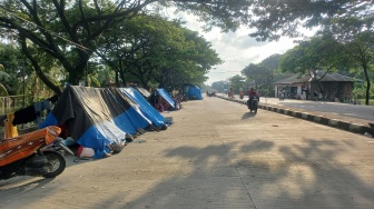 Potret Banjir di Demak: Jalan Pantura Jadi Pemukiman, Sawah Jadi Lautan