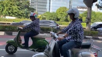 Sudah Janjian, Anies-Cak Imin Naik Vespa Menuju Benhil untuk 'War' Takjil