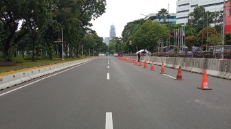 Ruas Jalan Merdeka Barat Ditutup Imbas Sidang Sengketa Pilpres 2024 Di MK