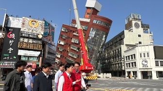 Gedung-gedung Pada Miring, Begini Kondisi Taiwan Usai Diguncang Gempa Besar