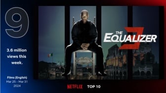 Film 'The Equalizer 3' Kembali Bertengger di Top 10 Global Netflix