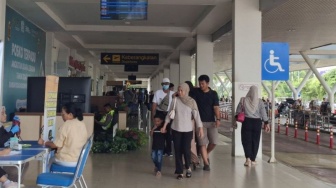 Suasana Puncak Arus Mudik di Bandara Radin Inten II Lampung