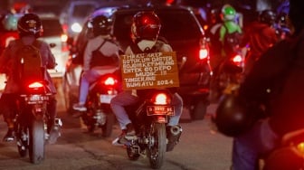 Ragam Pesan unik dan Menyentuh Para Pemudik Sepeda Motor