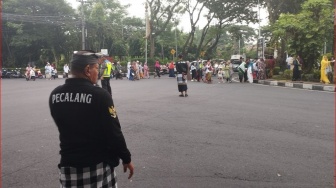 Salat Idul Fitri di Denpasar, Pecalang di Bali Turut Bantu Pengamanan